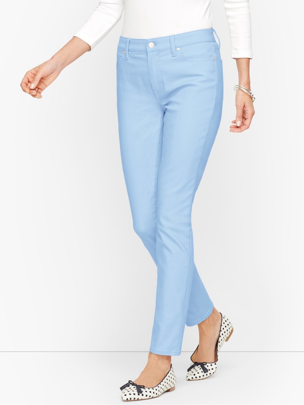 Talbots Sky Blue Ankle Crop Slim Jeans